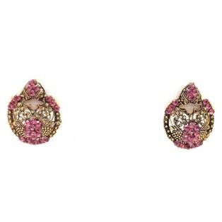Golden Oxidized Women Earring Jhumka Jhumki Jewelry Drop PushBack Classy Gift 72